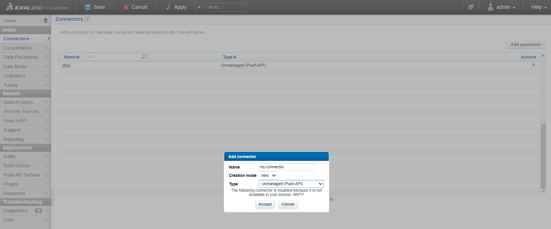 cloudview setup connector config